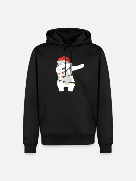 Dabbbing polar Bear - Men’s Premium Organic Hoodie - black