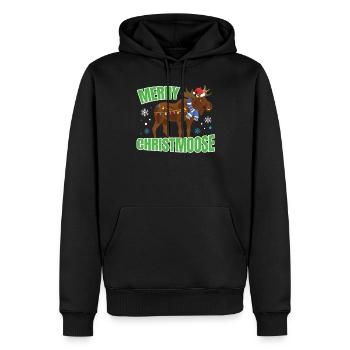 Merry Christmoose - Men’s Premium Organic Hoodie - black - Front - Nico (187cm)