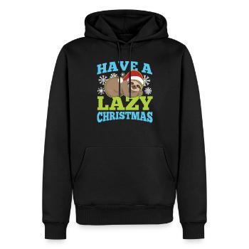 Haben Sie ein faules Weihnachten - Männer Premium Bio Hoodie - Schwarz - Vorne - Nico (187cm)