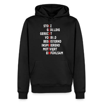 Lehrer Definition - Männer Premium Bio Hoodie - Schwarz - Vorne - Nico (187cm)