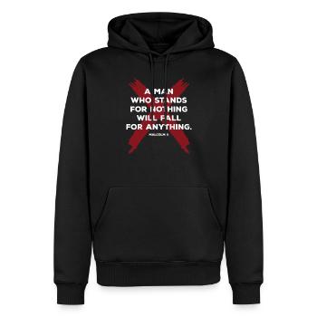 Afroamerikaner-inspirierter Entwurf für schwarze Geschichte - Männer Premium Bio Hoodie - Schwarz - Vorne - Nico (187cm)