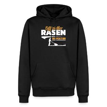 Offizieller Rasen Inspektor - Männer Premium Bio Hoodie - Schwarz - Vorne - Nico (187cm)
