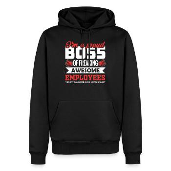 Stolzer Chef Boss Team Arbeit Geschenk Abteilung - Männer Premium Bio Hoodie - Schwarz - Vorne - Nico (187cm)