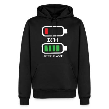 Akku - Ich Und Meine Klasse - Männer Premium Bio Hoodie - Schwarz - Vorne - Nico (187cm)