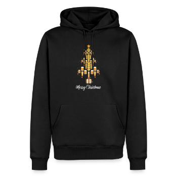 Merry Christmas Bier Weihnachtsbaum Weihnachten - Männer Premium Bio Hoodie - Schwarz - Vorne - Nico (187cm)
