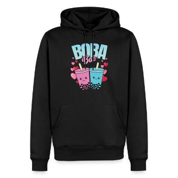 Boba Bae Boba Tea Gift - Men’s Premium Organic Hoodie - black - Front - Nico (187cm)
