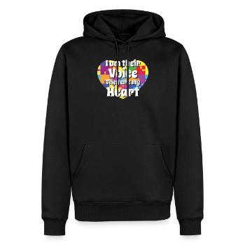 Autism Love Autism Gift - Men’s Premium Organic Hoodie - black - Front - Nico (187cm)