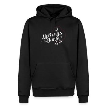 Lieblingstante Lieblings Tante Herz rot - Männer Premium Bio Hoodie - Schwarz - Vorne - Nico (187cm)