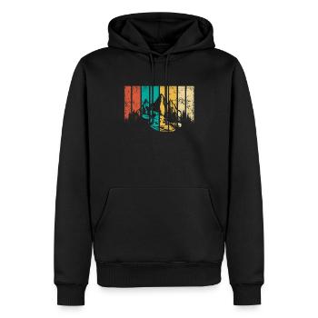 Cadeau sport rétro kayak I canoë kayak kayak - Sweat à capuche Premium bio Homme - noir - Devant - Nico (187cm)
