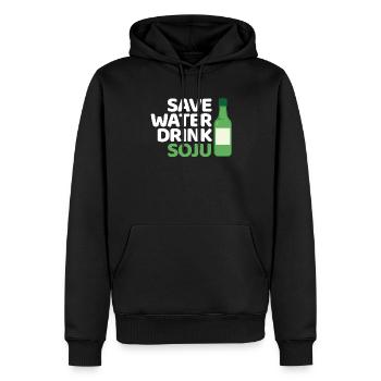 Save Water Drink Soju Korean Alcohol - Men’s Premium Organic Hoodie - black - Front - Nico (187cm)