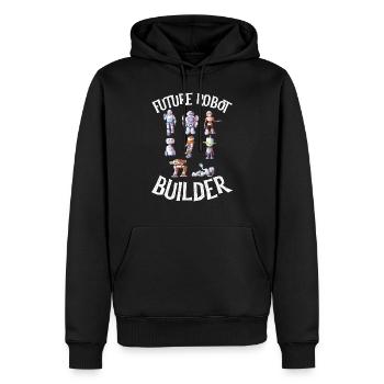 Future Robot Builder, Robot, Robot Art, Robot - Men’s Premium Organic Hoodie - black - Front - Nico (187cm)