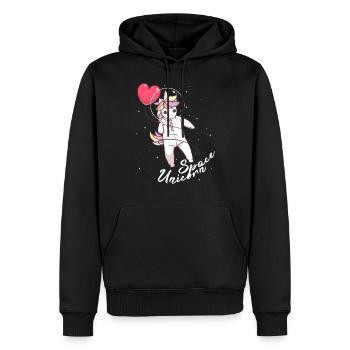 Pastell Goth Nettes Raum-Einhorn, Einhorn-Liebhaber - Männer Premium Bio Hoodie - Schwarz - Vorne - Nico (187cm)