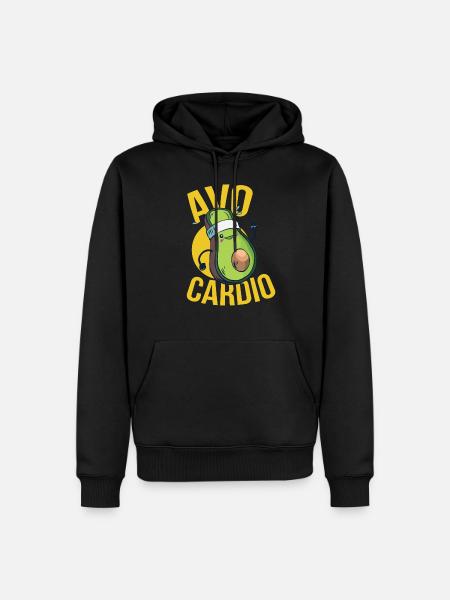 Avo Cardio Exercise Guac Pun - Sweat à capuche Premium bio Homme - noir