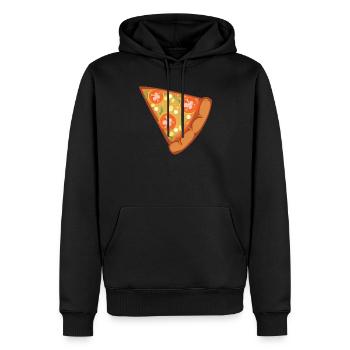 Pizza - Lieblingsessen - Männer Premium Bio Hoodie - Schwarz - Vorne - Nico (187cm)