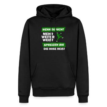 Bouldern Klettern Outfit Geschenk I Boulderhalle - Männer Premium Bio Hoodie - Schwarz - Vorne - Nico (187cm)