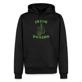 Boxe irlandaise Boxer irlandais - Sweat à capuche Premium bio Homme - noir - Devant - Nico (187cm)