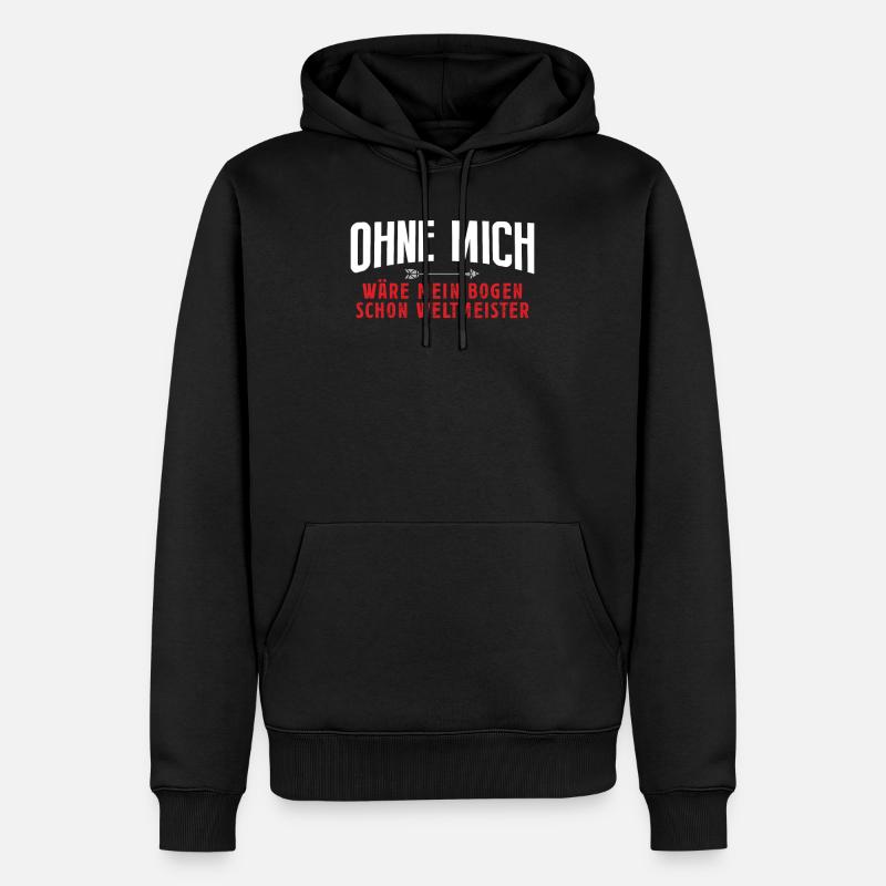 Bogenschießen - Männer Premium Bio Hoodie - Schwarz