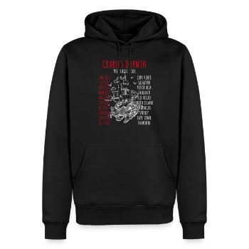 Charles Darwin World Tour Joke - Men’s Premium Organic Hoodie - black - Front - Nico (187cm)