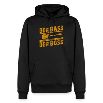Bass Gitarre Geschenk I Musiker Basser Bassist - Männer Premium Bio Hoodie - Schwarz - Vorne - Nico (187cm)