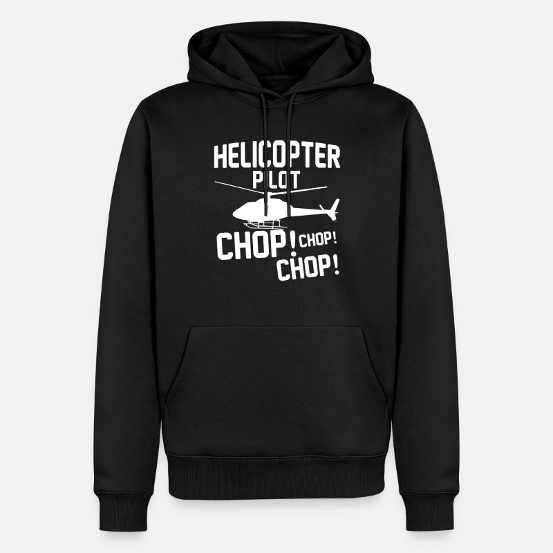 Hélicoptère Pilote Cadeau I hélicoptère - Sweat à capuche Premium bio Homme - noir