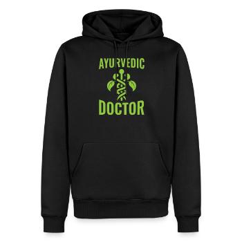 Ayurveda Doctor Ayurvedic Health Professional - Men’s Premium Organic Hoodie - black - Front - Nico (187cm)