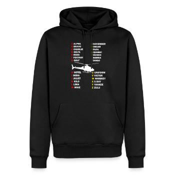 Pilote d'hélicoptère cadeau je hélicoptère hélicoptère - Sweat à capuche Premium bio Homme - noir - Devant - Nico (187cm)