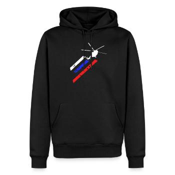 Pilote d'hélicoptère cadeau je hélicoptère hélicoptère - Sweat à capuche Premium bio Homme - noir - Devant - Nico (187cm)