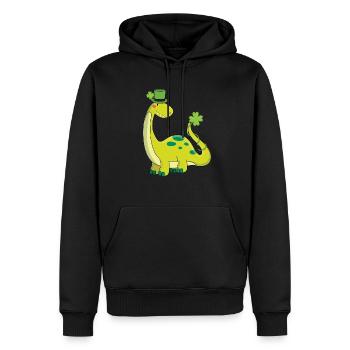 Doux dinosaures St Patricks Jour Dino enfants - Sweat à capuche Premium bio Homme - noir - Devant - Nico (187cm)