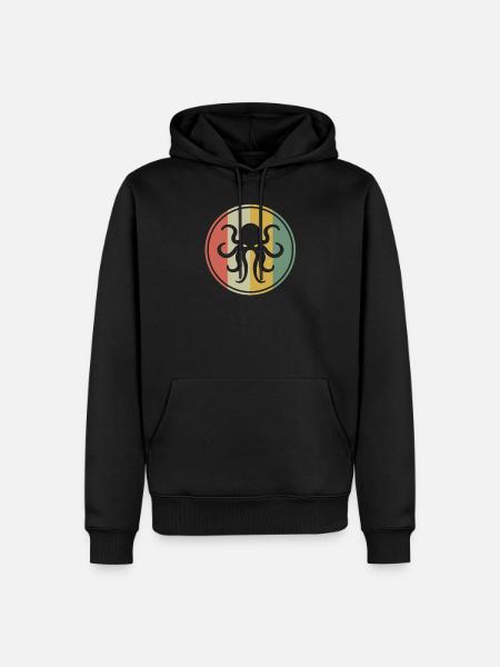 Cthulhu Retro Vintage Design - Männer Premium Bio Hoodie - Schwarz