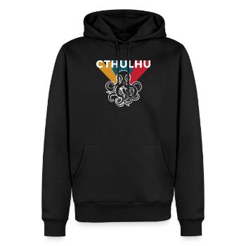 Cthulhu Retro Vintage Design - Männer Premium Bio Hoodie - Schwarz - Vorne - Nico (187cm)