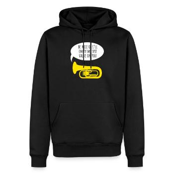 Euphonium Spit Valve Joke - Sweat à capuche Premium bio Homme - noir - Devant - Nico (187cm)