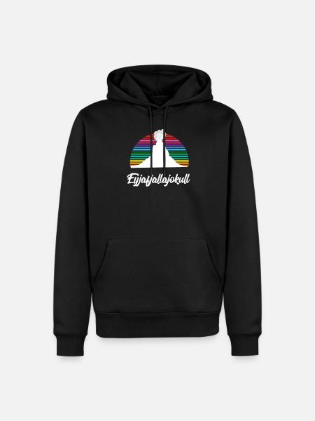 Eyjafjallajokull Island Vulkan - Männer Premium Bio Hoodie - Schwarz