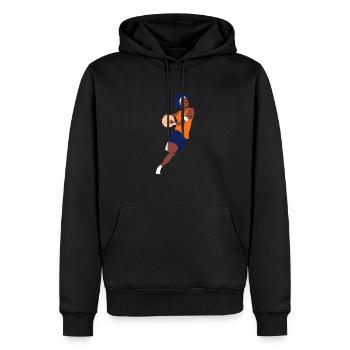 Joueur de basket fille cadeau I streetball - Sweat à capuche Premium bio Homme - noir - Devant - Nico (187cm)