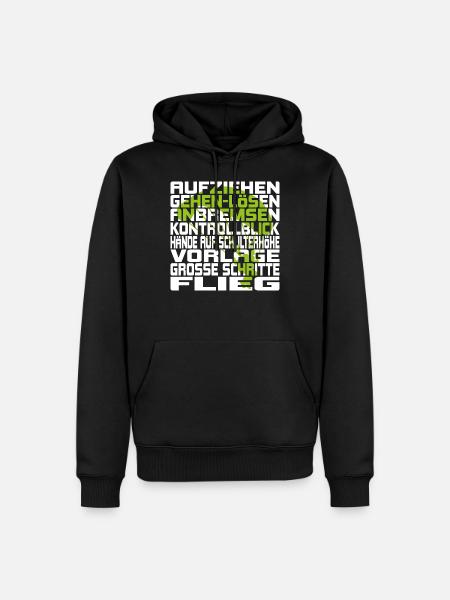 GleitschirmStart - Paragliding - Männer Premium Bio Hoodie - Schwarz
