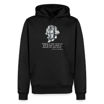 Ludwig Van Beethoven Zitat Klassischer Komponist - Männer Premium Bio Hoodie - Schwarz - Vorne - Nico (187cm)