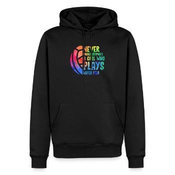 Wasserball Mädchen Geschenk I Frau Wasserballerin - Männer Premium Bio Hoodie - Schwarz - Vorne - Nico (187cm)