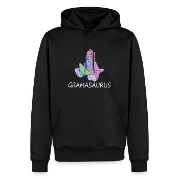 Gramasaurus grand-mère Tyrannosaurus TRex - Sweat à capuche Premium bio Homme - noir - Devant - Nico (187cm)