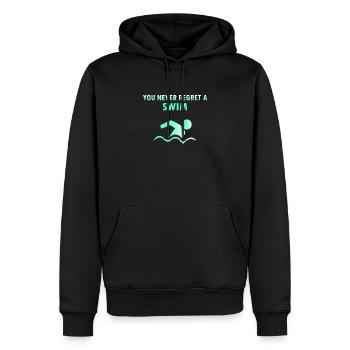 Schwimmen Schwimmen Lustiges Schwimmergeschenk - Männer Premium Bio Hoodie - Schwarz - Vorne - Nico (187cm)
