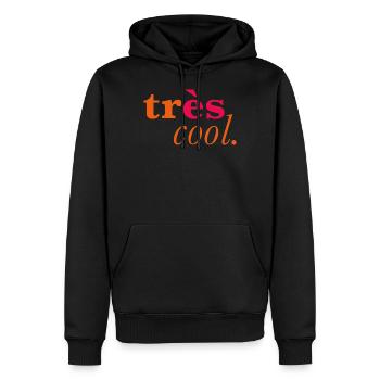 trescool orange rot - Männer Premium Bio Hoodie - Schwarz - Vorne - Nico (187cm)