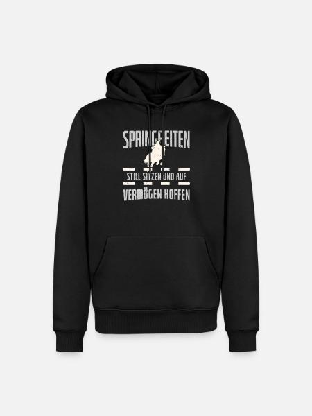 Springreiter - Männer Premium Bio Hoodie - Schwarz