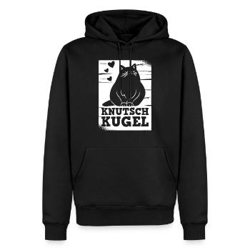Knutschkugel dicke Perserkatze für Katzenfreunde - Männer Premium Bio Hoodie - Schwarz - Vorne - Nico (187cm)