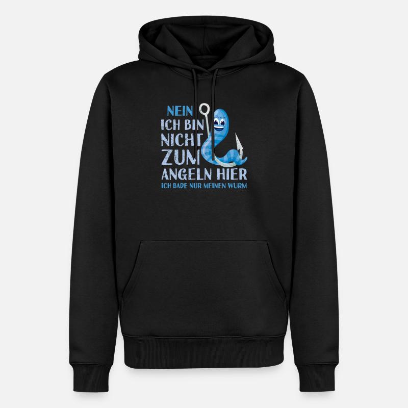 Angler - Männer Premium Bio Hoodie - Schwarz