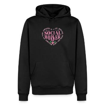 Social Worker Heart Graphic Social Worker Poison - Sweat à capuche Premium bio Homme - noir - Devant - Nico (187cm)
