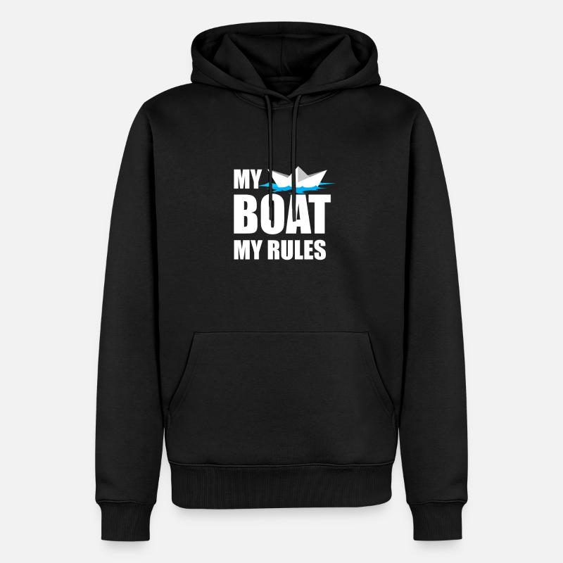 Boot lustiges Boot Zitat Geschenk - Männer Premium Bio Hoodie - Schwarz