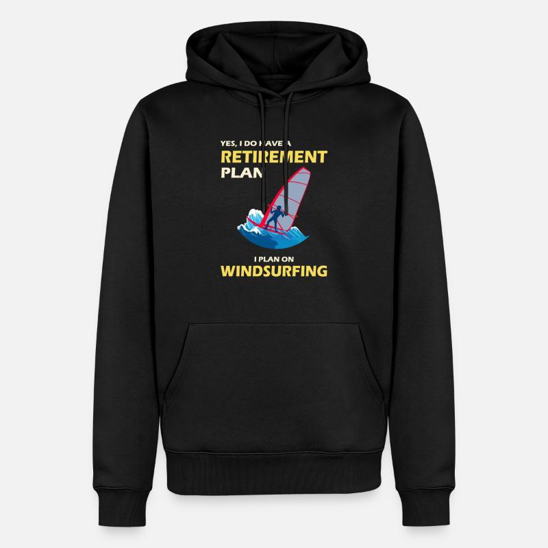 Windsurfer Windsurfing Ocean Summer Gift - Sweat à capuche Premium bio Homme - noir
