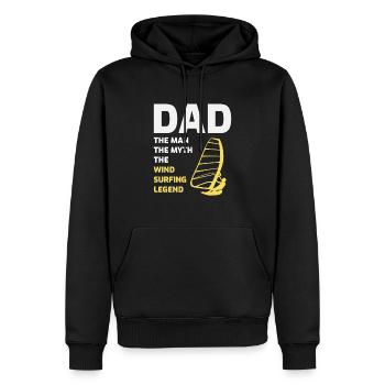 Windsurfer Dad Windsurfing Vatertagsgeschenk - Männer Premium Bio Hoodie - Schwarz - Vorne - Nico (187cm)