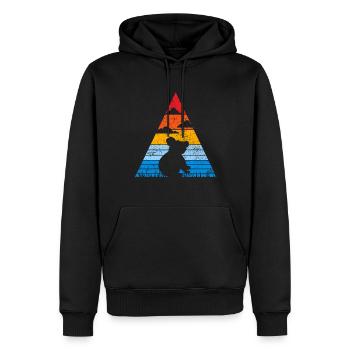 Retro Koala Sunset Tier Australien Koalabär - Männer Premium Bio Hoodie - Schwarz - Vorne - Nico (187cm)