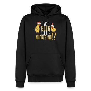 Bei dir piepts wohl auf sächsisch Bauern Sachsen - Männer Premium Bio Hoodie - Schwarz - Vorne - Nico (187cm)