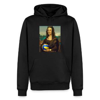 Mona Lisa Volleyball Leonardo Da Vinci Volley - Sweat à capuche Premium bio Homme - noir - Devant - Nico (187cm)