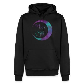 Moonchild - Galaxy Version - Männer Premium Bio Hoodie - Schwarz - Vorne - Nico (187cm)